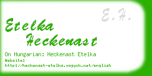 etelka heckenast business card